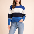 Women's Striped Knit Sweater – Comfortable Autumn Winter Wear