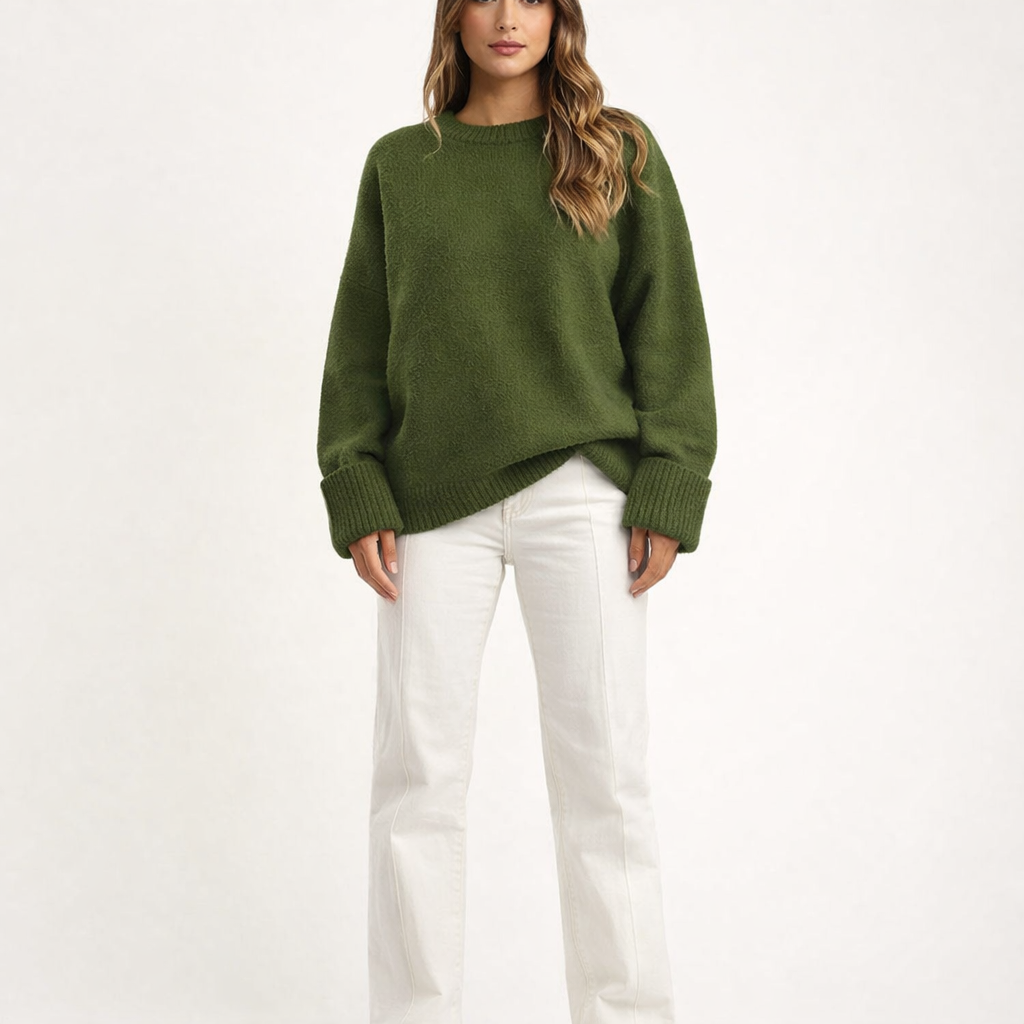 Women's Plush Sweater Top – Soft Warm Everyday Comfort