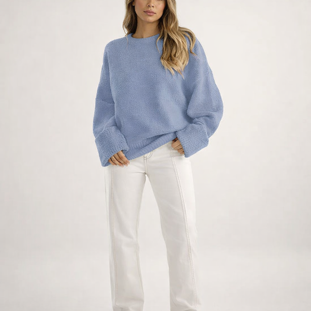 Women's Plush Sweater Top – Soft Warm Everyday Comfort