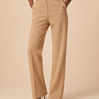 Women's Wide-Leg Commuter Trousers – relaxed fit for daily wear