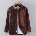Men's Classic Plaid Flannel Shirt Long Sleeve Casual Button-Down Rugged Everyday Wear 